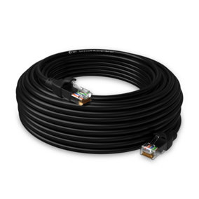 Oren CAT6 20m Outdoor Ethernet Cable LAN - Direct Burial - Patch Cord with RJ45 Connectors - High-Speed 1Gbps - Pure Copper 23 AWG