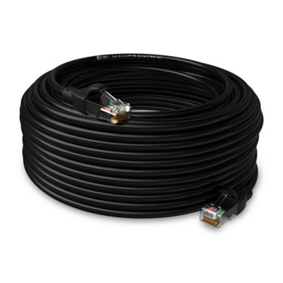 Oren CAT6 50m Ethernet-kabel wit - slank - 23 AWG zuiver koperdraad - 250 MHz bandbreedte UTP internetnetkabel - halogeenvrij, niet-corrosieve - Gigabit High Speed Ethernet-kabel