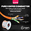Oren CAT6 50m Ethernet Cable - 23 AWG Pure Copper Wire - B2ca - 400 MHz Bandwidth UTP Internet LAN Network Cable - Halogen Free