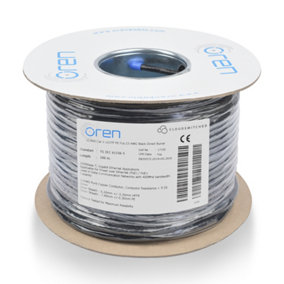 Oren CAT6 Outdoor Ethernet Cable 100M - Direct Burial - 23 AWG Pure Copper Wire - 400 MHz Bandwidth UTP, LAN Network Cable