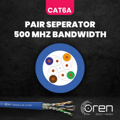 Danicom CAT6a S/FTP (PIMF) patchkabel 5m rood, POE, Ethernet, LAN, Patch Kabel, Datakabel, RJ45 - voor Serverkast, Switches, Router, Modems