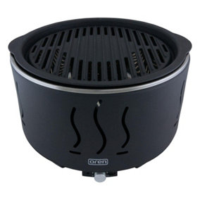 Oren Portable Fan-assisted BBQ Grill - Camping Charcoal Oven, Micro USB Or Battery Powered 35x21cm Carry Bag Included