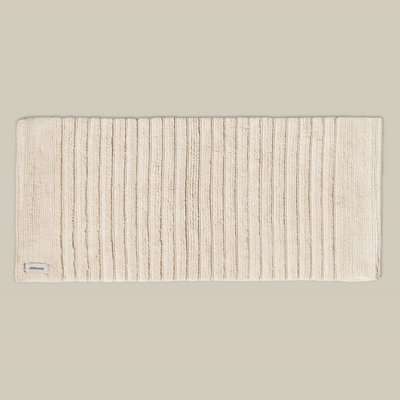 Organic Cotton Bath Runner - Natural | DIY at B&Q