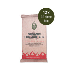 Organic Firelighters Eco Wax Sawdust Chemical Free For Indoor/Outdoor Use, Fireplace & BBQ- 384 Pieces