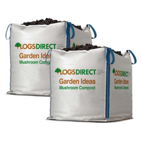 Organic Plant Soil Conditioner Vegetable Rose Bush Shrub Mushroom Compost 2 x Dumpy Bags