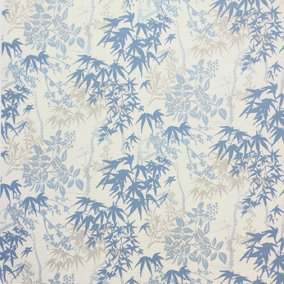 Orient Tree Chalk Blue Grey Wallpaper
