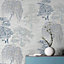 Oriental Garden Wallpaper Soft Blue Arthouse 909809