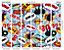 Origin Murals Children's Comic Pop Crash Bang Matt Smooth Paste the Wall Mural 300cm wide x 240cm high