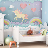 Origin Murals Children's Unicorn Dream Matt Smooth Paste the Wall Mural 350cm wide x 280cm high
