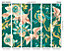 Origin Murals Cranes in Flight Green Matt Smooth Paste the Wall Mural 300cm Wide X 240cm High