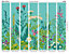 Origin Murals Flower Teal and Green Matt Smooth Paste the Wall Mural 350cm wide x 280cm high