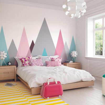 Origin Murals Geometric Abstract Mountains Matt Smooth Paste the Wall ...