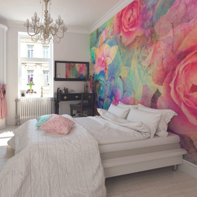 Origin Murals Giant Flower Roses Matt Smooth Paste the Wall Mural 350cm wide x 280cm high