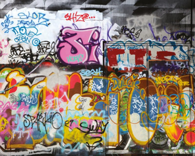 Origin Murals Graffiti Street Art Matt Smooth Paste the Wall Mural 300cm wide x 240cm high