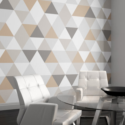 Curated visual reference: Picture Idea: Origin Murals Grey Geometric Matt Smooth Paste The Wall Mural
