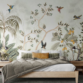 Origin Murals Lemon Tree Forest - Natural Sage Matt Smooth Paste the Wall Mural 300cm wide x 240cm high