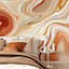 Origin Murals Marble Effect Orange Matt Smooth Paste the Wall Mural 350cm wide x 280cm high