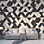 Origin Murals Marbled Textured Geometric White Matt Smooth Paste the Wall Mural 350cm Wide X 280cm High