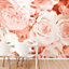 Origin Murals Peach Petals Flower Matt Smooth Paste the Wall Mural 350cm wide x 280cm high