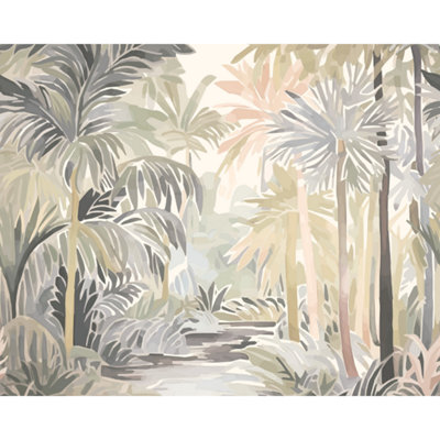 Origin Murals Pretty Palms - Natural Stone Matt Smooth Paste the Wall Mural 300cm wide x 240cm high