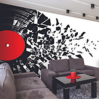 Origin Murals Smashed Vinyl Monochrome Matt Smooth Paste the Wall Mural 350cm wide x 280cm high