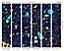 Origin Murals Space Doodle Text Navy Blue Matt Smooth Paste the Wall Mural 300cm Wide X 240cm High