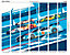 Origin Murals Sports Cars Blue Matt Smooth Paste the Wall Mural 350cm Wide X 280cm High