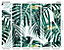 Origin Murals Tropical Leaves White & Emerald Green Matt Smooth Paste the Wall Mural 300cm wide x 240cm high