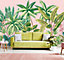 Origin Murals Tropical Palm Trees Pink Matt Smooth Paste the Wall 300cm wide x 240cm high