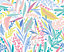 Origin Murals Tropical Patterned Leaves Pastel Matt Smooth Paste the Wall Mural 350cm wide x 280cm high