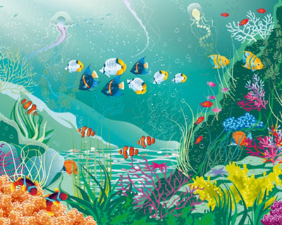 Underwater Ocean Bottom Wall Mural - Murals Your Way