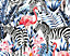 Origin Murals Zebra & Flamingo Animal Matt Smooth Paste the Wall Mural 300cm wide x 240cm high
