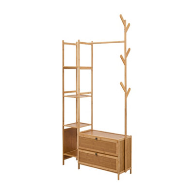 Original Color Multifunctional Wooden Drawer Coat Rack 81cm W x 30cm D ...
