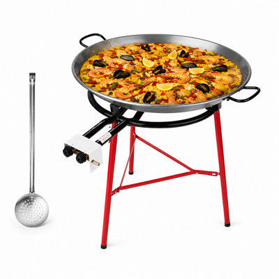 Original Paella K09 Paella Cooking Set with 70cm Polished Steel Paella Pan
