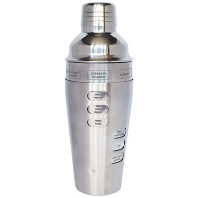 Original Products Bar Originale Recipe Stainless Steel Cocktail Shaker 600ml Silver
