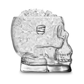 Original Products Final Touch Brainfreeze Crystal Glass Skull Ice Bucket 1.6 Litre Clear