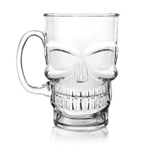 Original Products Final Touch Brainfreeze Glass Skull Mug 700ml Clear