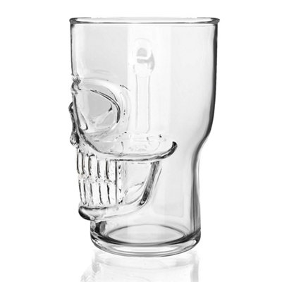 Original Products Final Touch Brainfreeze Glass Skull Mug 700ml Clear