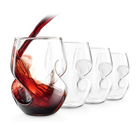 Original Products Final Touch Conundrum Red Wine Glasses 473ml Set of 4 Clear