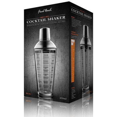 Original Products Final Touch Glass and Stainless Cocktail Shaker & Recipe
