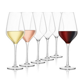 Original Products Final Touch Set of 6 Everyday Lead Free Crystal Wine Glasses 620ml Clear
