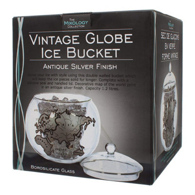 Original Products Mixology Vintage Globe Ice Bucket 1.2 Litre Silver