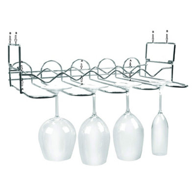 Original Products Vinology Undercabinet Bottle and Glass Rack