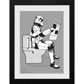 Original Stormtrooper Toilet 30 x 40cm Framed Collector Print