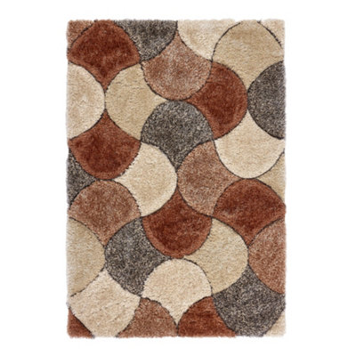 Origins 3D Scallop Ox Red Terracotta 160X230cm Rug