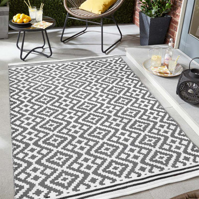 Origins Aztec Grey/Dark Rug 80 X 150