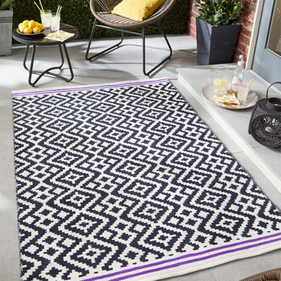 Origins Aztec Grey/Purple Rug 160 X 230