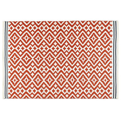 Origins Aztec Terracotta/Grey Rug 80 X 150