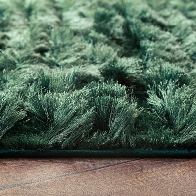 Origins Carved Glamour Forest Green Rug 120 X 170