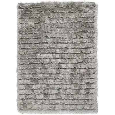 Origins Carved Glamour Silver Rug 160 X 230
